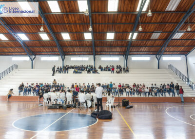 Presentación de banda del colegio Alianza Americana