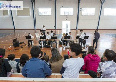 Presentación de banda del colegio Alianza Americana