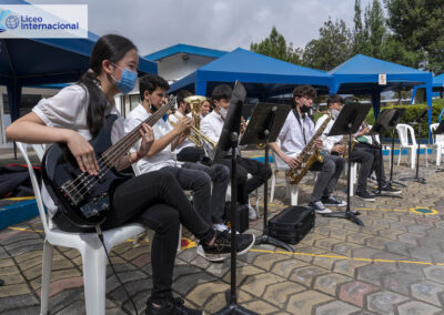 Presentación de banda del colegio Alianza Americana