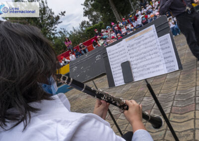 Presentación de banda del colegio Alianza Americana